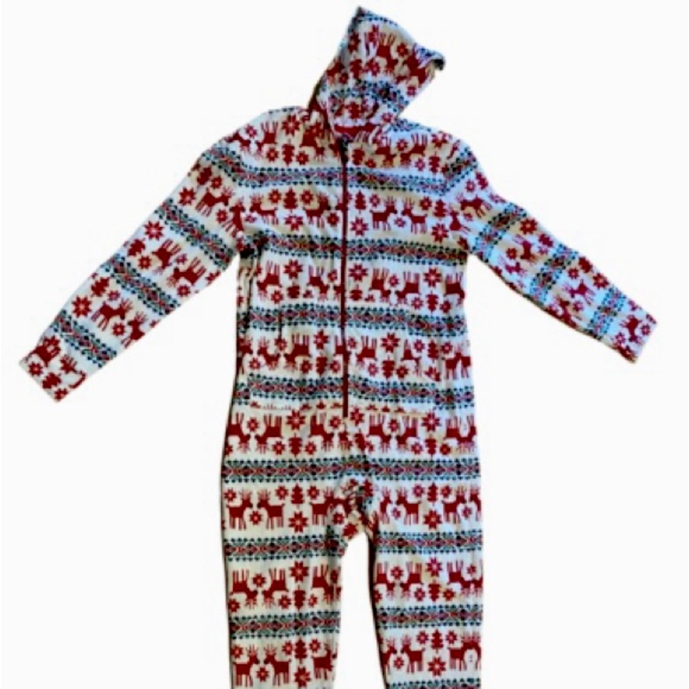Womens Hanna Andersson Christmas Fleece Onsie Pajamas - never worn